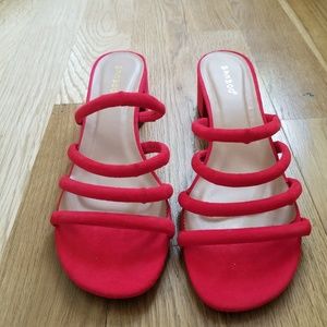 Brand new Strappy red sandals